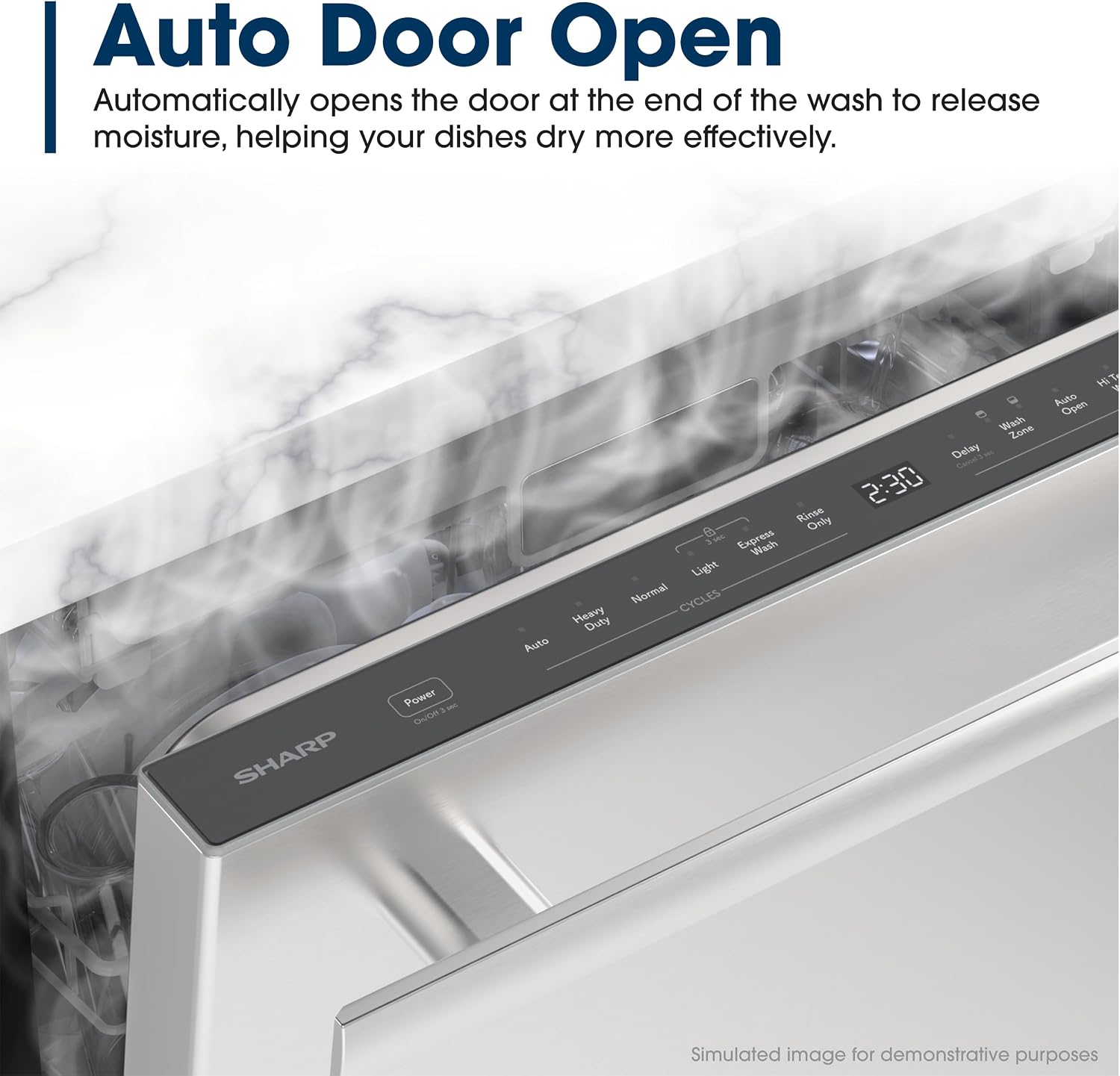 Sharp SDY6735DNS 24 in. Top Control Handle 49 dBA Dishwasher