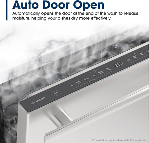 Sharp SDY6735DNS 24 in. Top Control Handle 49 dBA Dishwasher