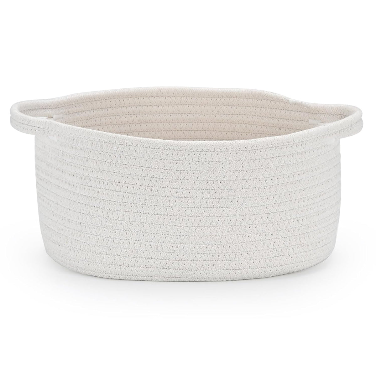 Happyiren Medium Woven Cotton Rope Basket, Empty DIY Gift Basket for Burr