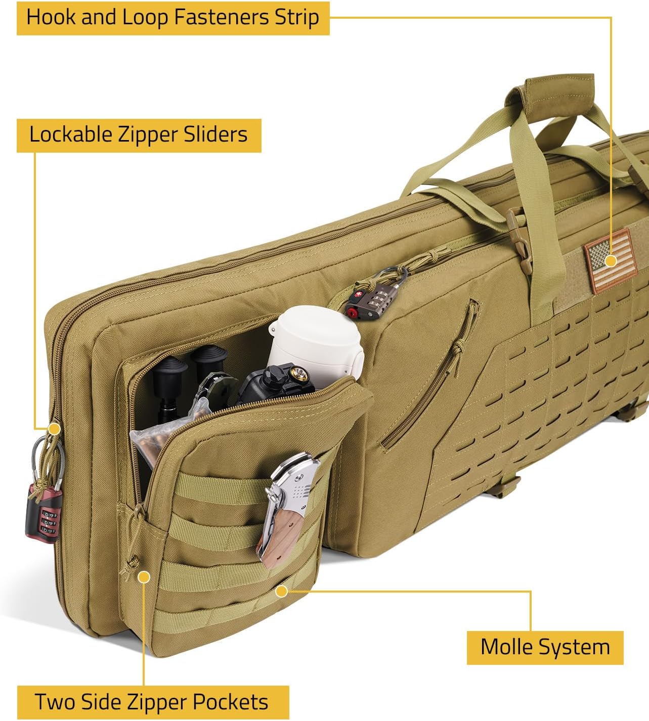 CVLIFE 36"42"46" Soft Rifle Case Double Rifle Bag Long Gun Bag Backpack