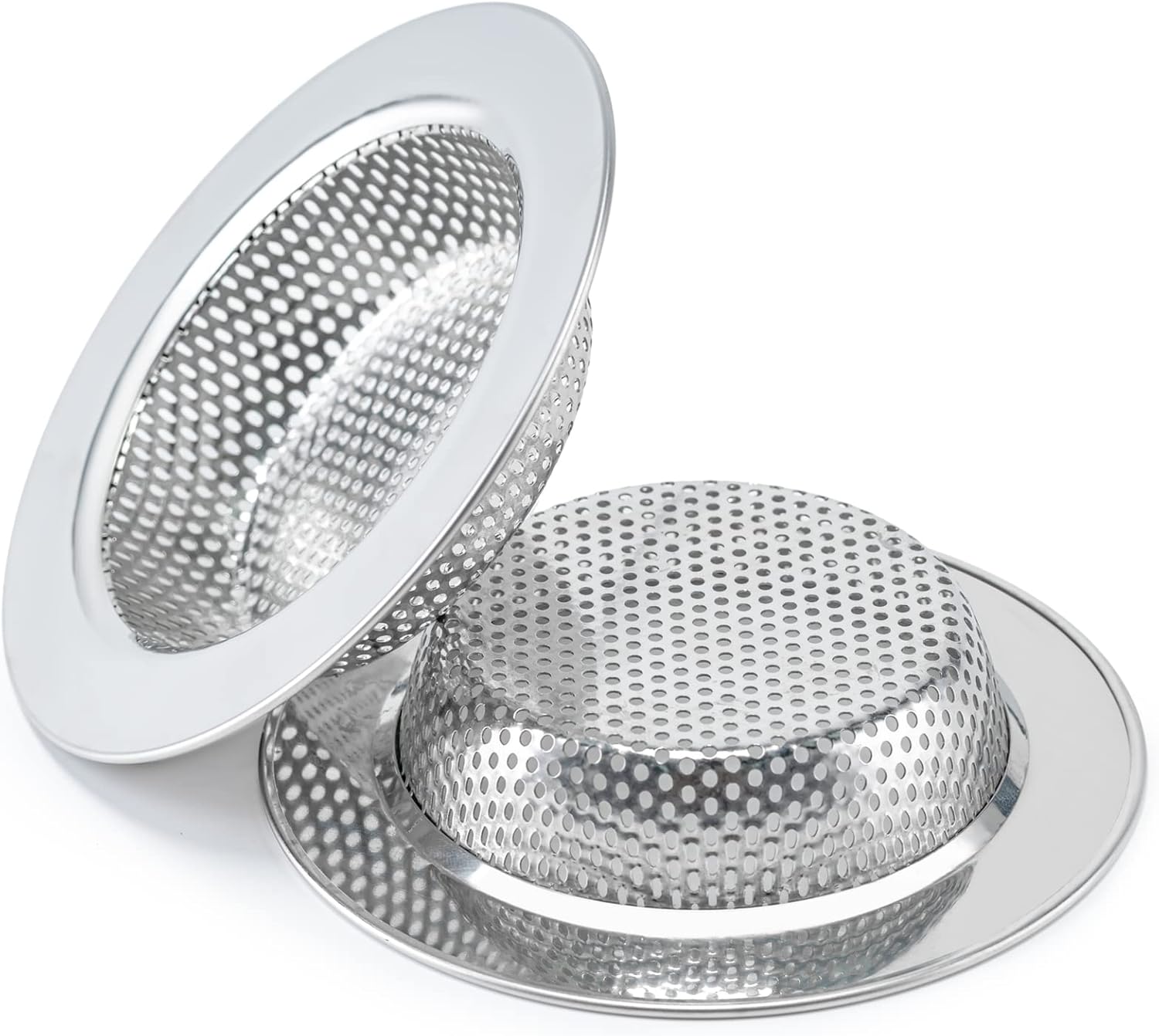 2 Pcs Sink Strainer Double-Layer Safe Design for Kitchen Sink Drain Basket