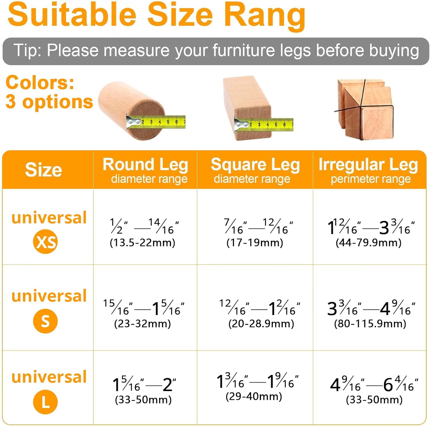 CHUNZEXI 36 Pack Silicone Chair Leg Floor Protectors for Hardwood Floors