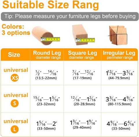 CHUNZEXI 36 Pack Silicone Chair Leg Floor Protectors for Hardwood Floors