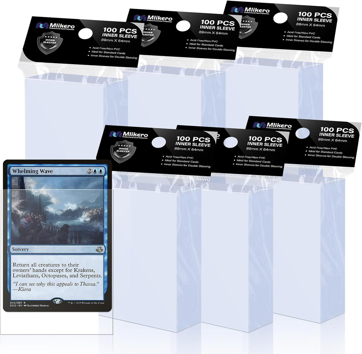 600 Pack Card Sleeves, Perfect Fit Inner Sleeves Ideal for Double-Sleeving, Trading Card Sleeve Compatible with MTG, TCG, Gaming Cards