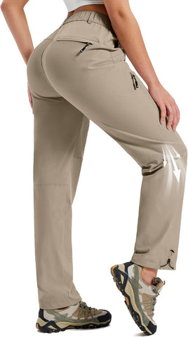 MoFiz Women's Hiking Cargo Pants UPF50 Lightweight Quick Dry with 5 Pockets