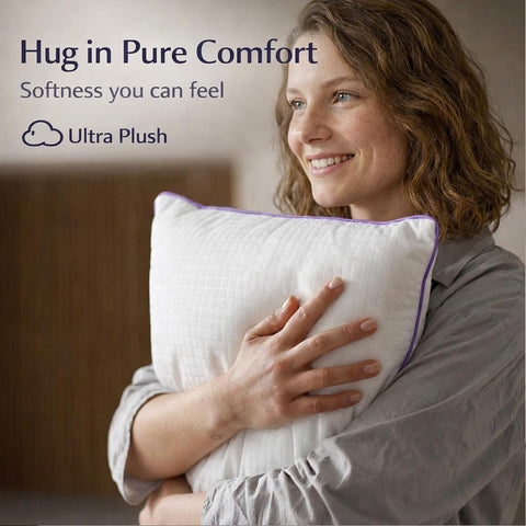 Pillows Queen Size Set of 2 – Bed Pillows for Sleeping, Down Alternative Pillows, Soft Yet Supportive, Maintains Loft, Hotel Quality, Machine Washable