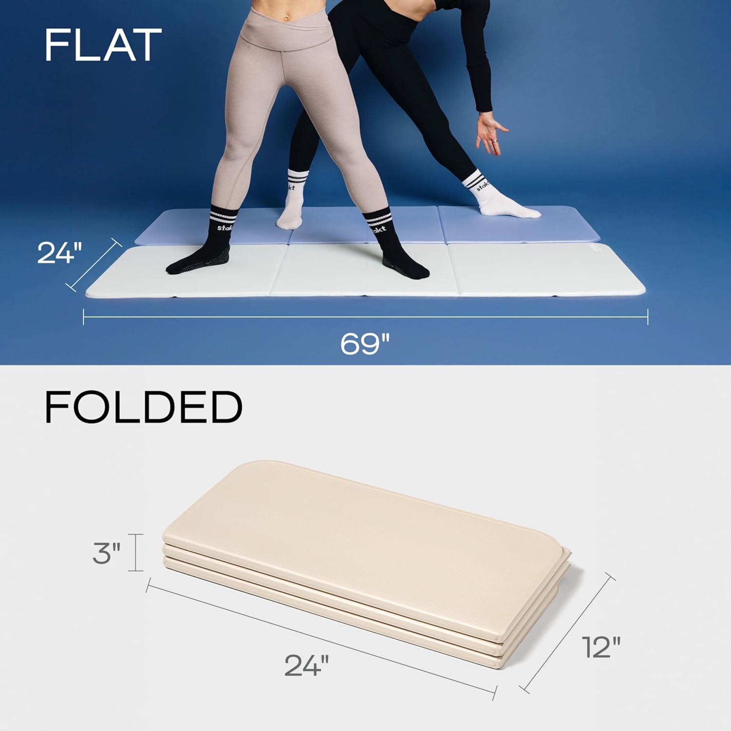 Stakt The Original Foldable Yoga Mat - Non-Slip