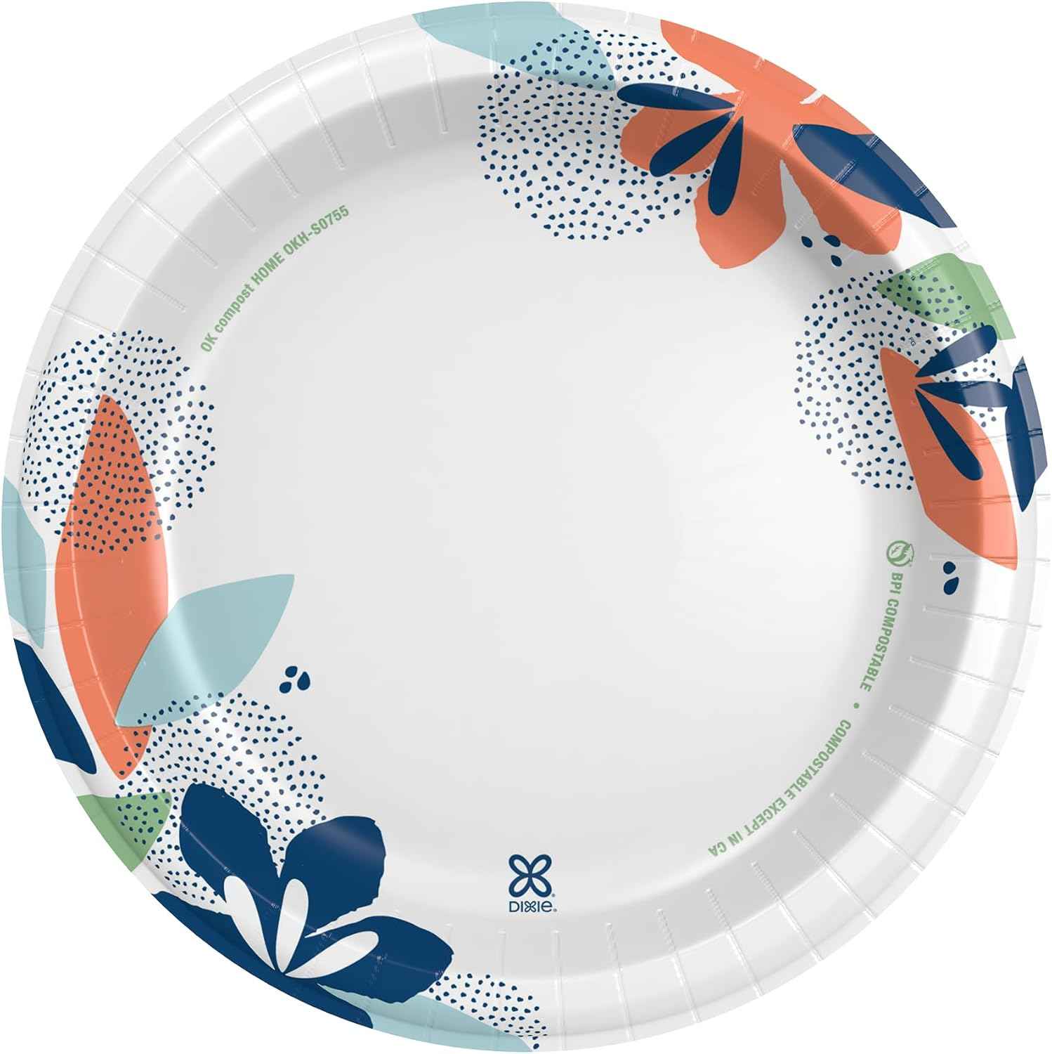 Dixie Disposable Large Paper Plates 10 Inch, 54 Count, Heavy Duty