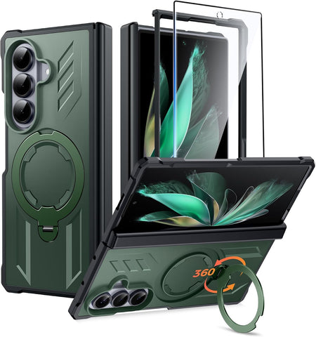 FNTCASE for Samsung Galaxy Z Fold 8 Ultra Case with 360 Magnetic Kickstand