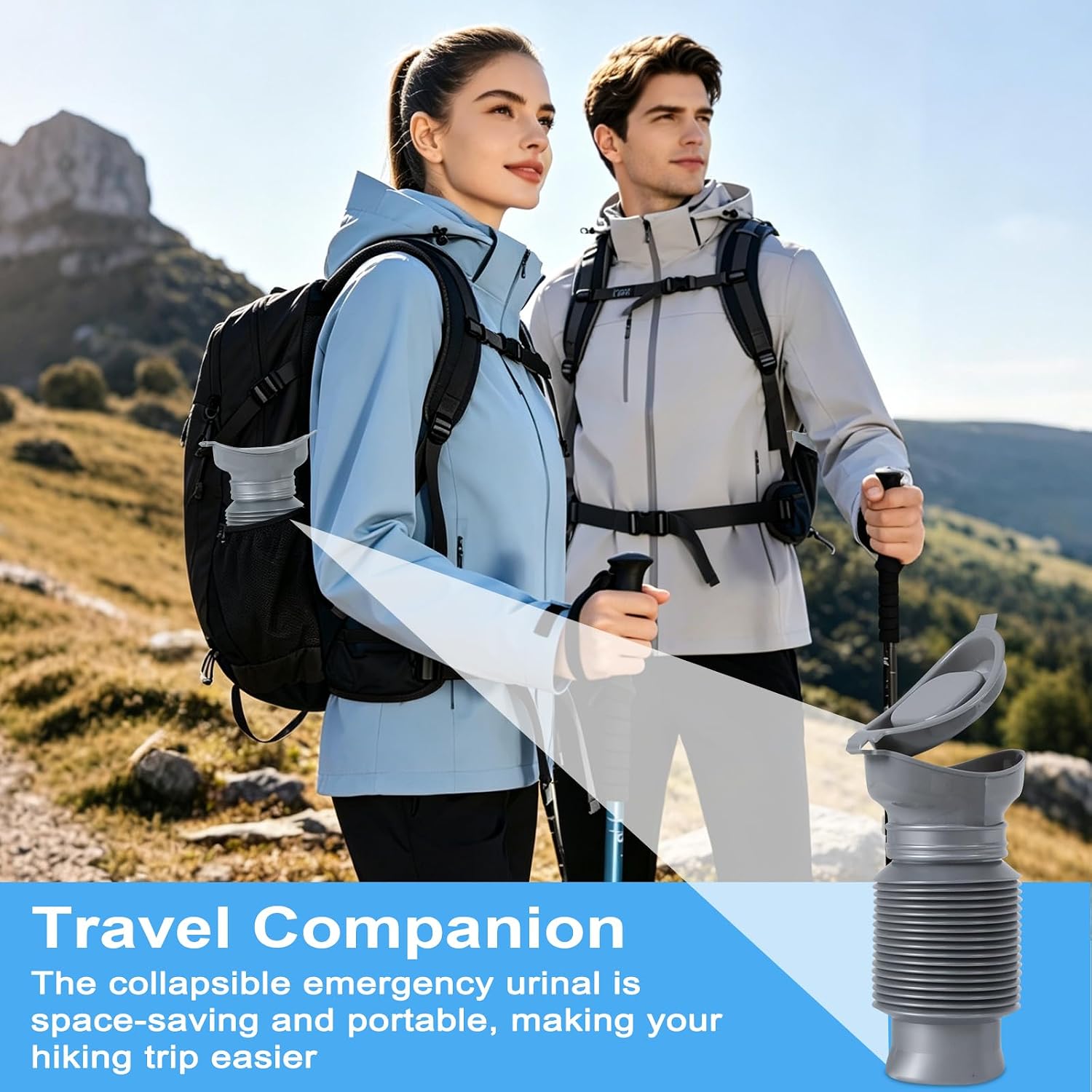Pee Bottles for Men,Portable Urinal for Men,Collapsible Urine Bottle 750ML