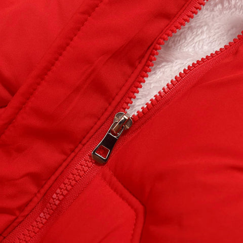Girls Winter Coats Puffer Jackets For Kids 3-14 Collar Hooded Parka