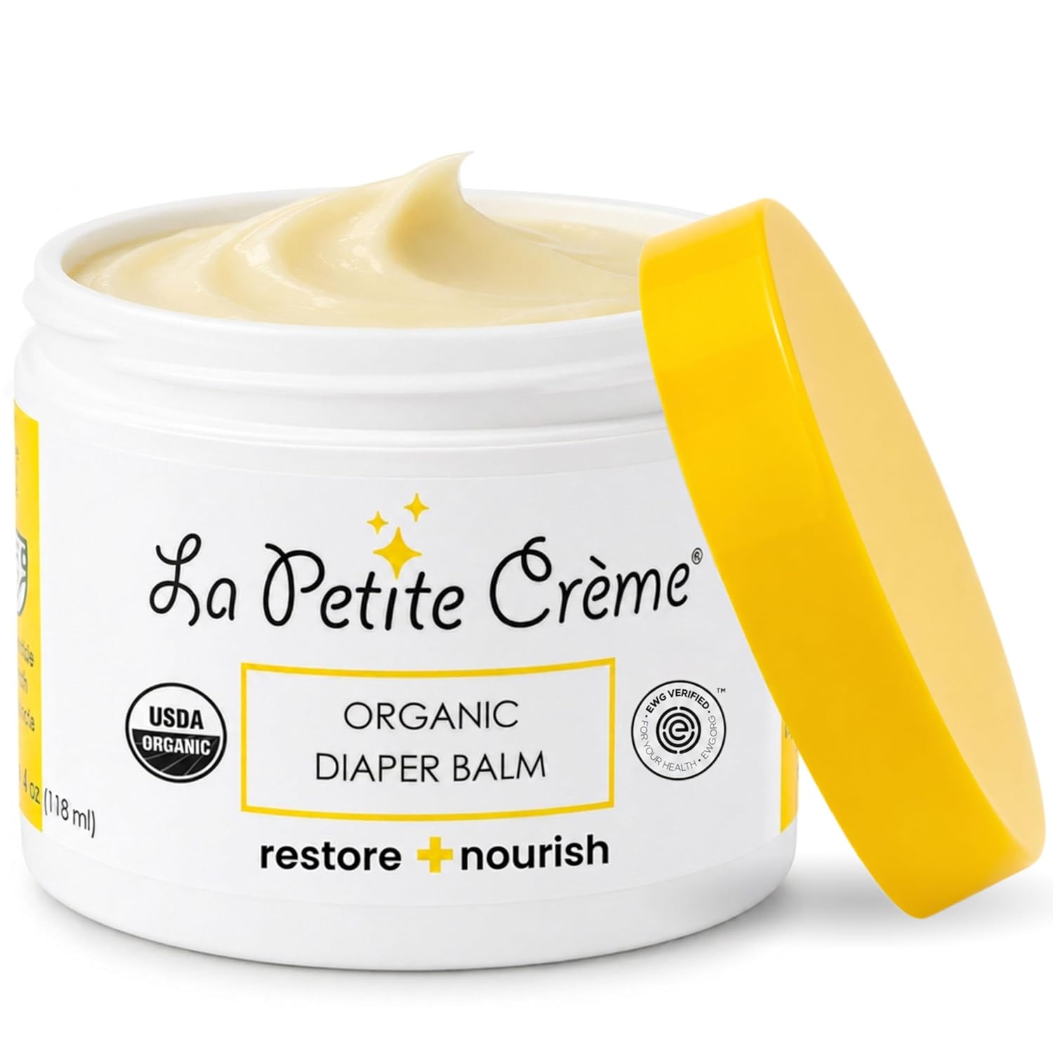 La Petite Creme Diaper Balm - Healing & Nourishing Diaper Rash Cream, 4 oz