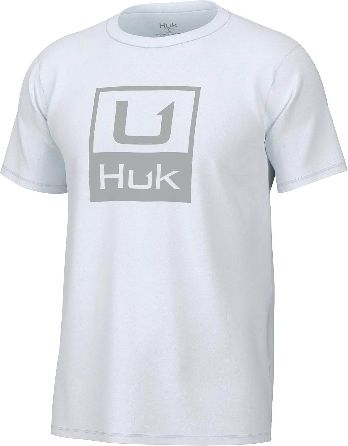 HUK Mens Performance Fishing Logo Tee, Short Sleeve T-Shirt for Men