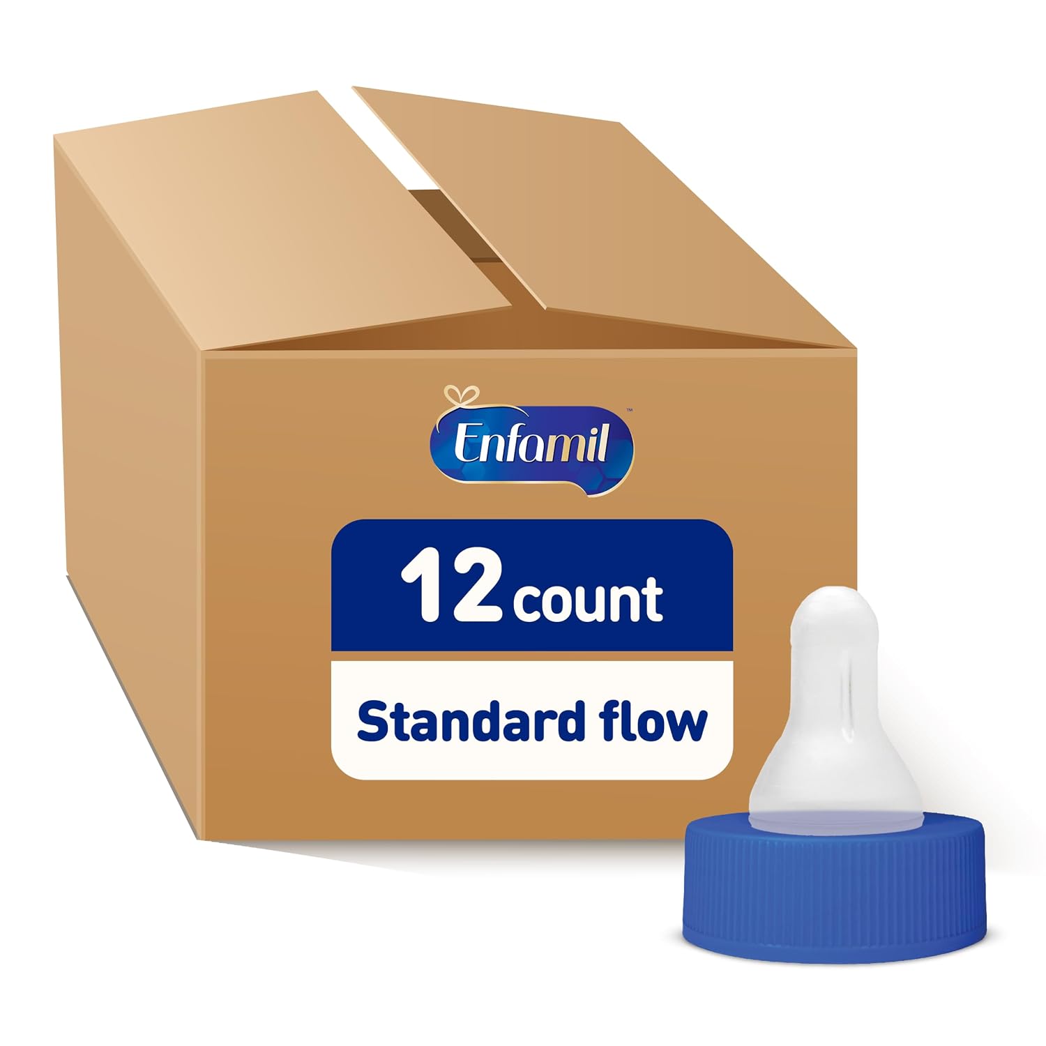 Enfamil Standard-Flow Soft Nipple for full-term infants, 12 CT