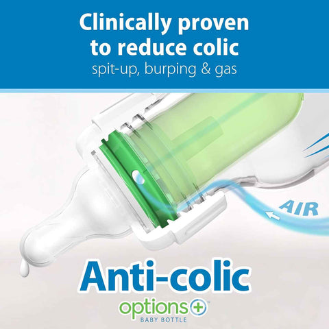 Dr. Brown's Anti-Colic Options+ Narrow Baby Bottle, Goat & Squirrel, 2-Pack
