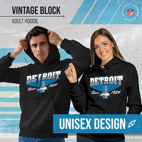 Team Fan Apparel NFL Vintage Block Fleece Hoodie, Officially Licensed
