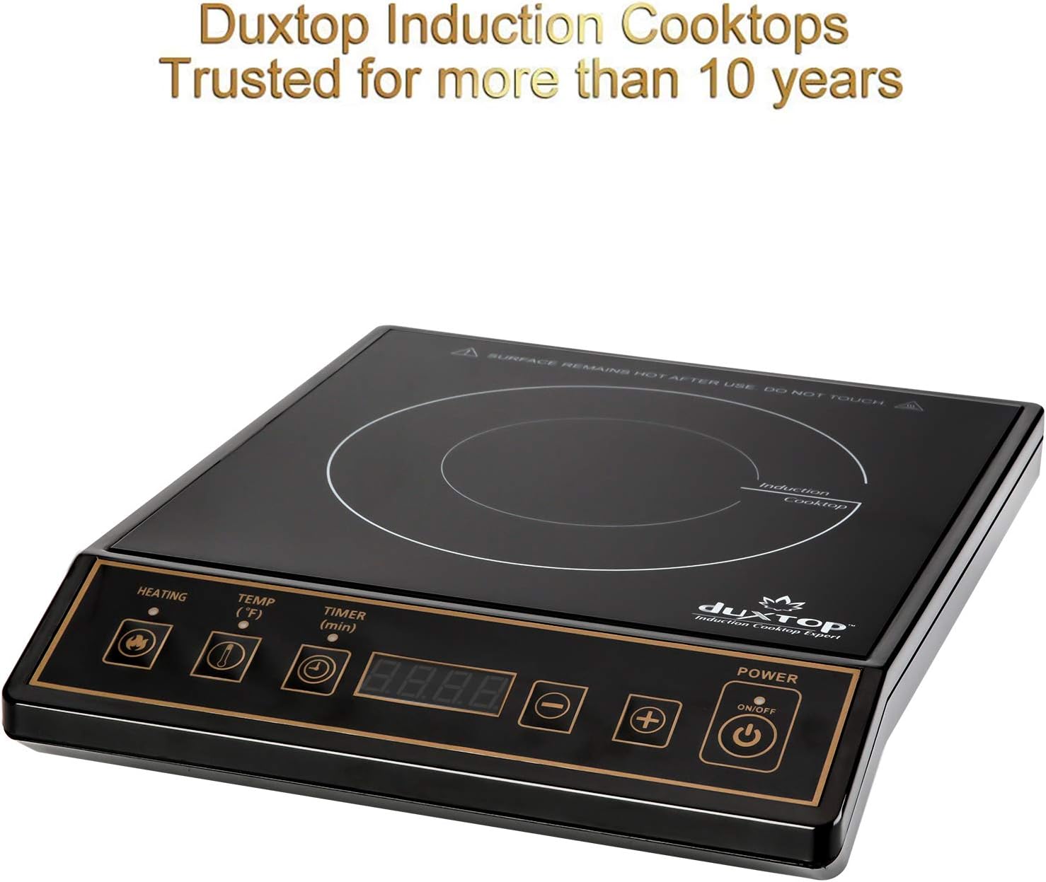 Duxtop 1800W Portable Induction Cooktop Countertop Burner, Gold 9120MC