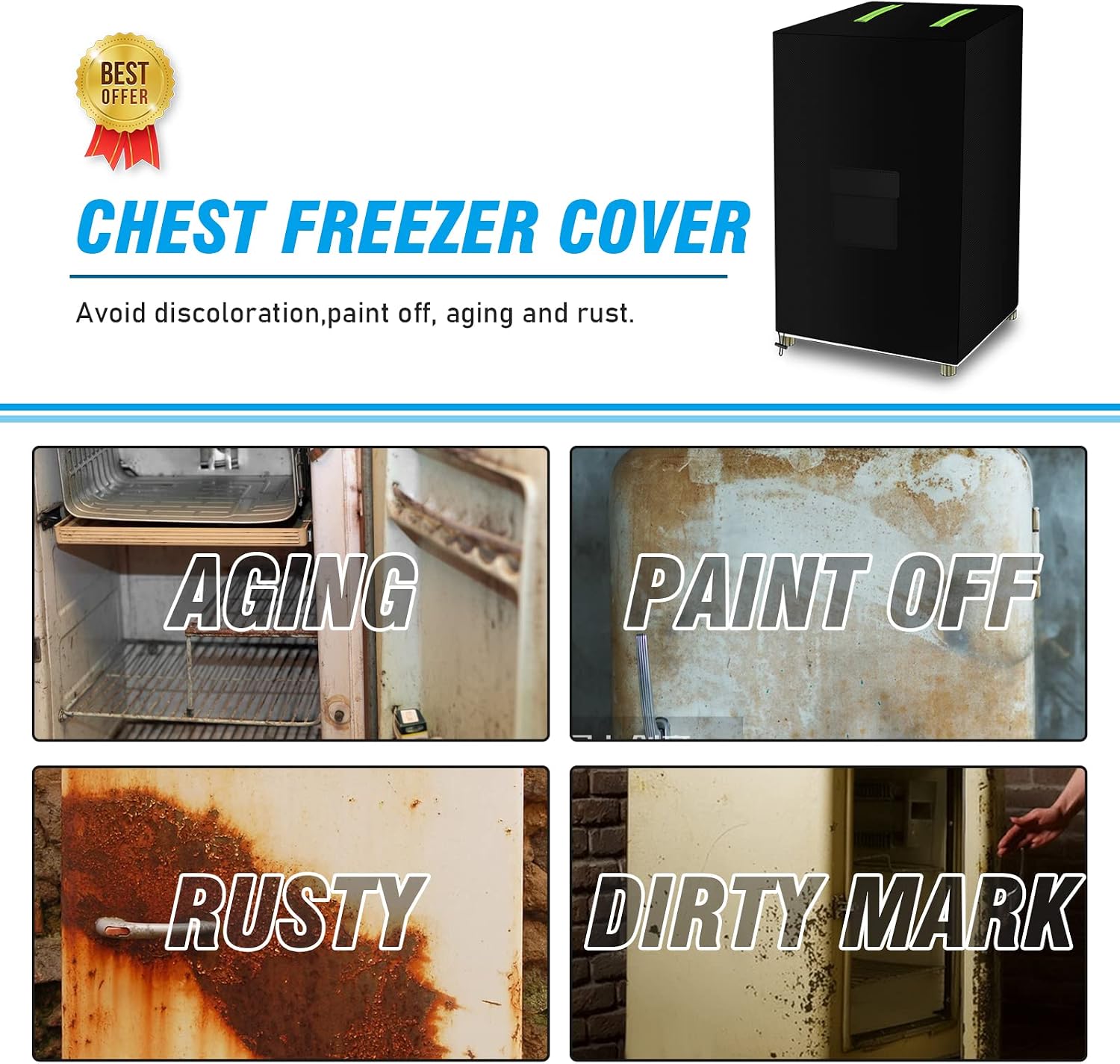 Mini Chest Freezer Cover, Freezer Protector for 3.5 Cubic Feet