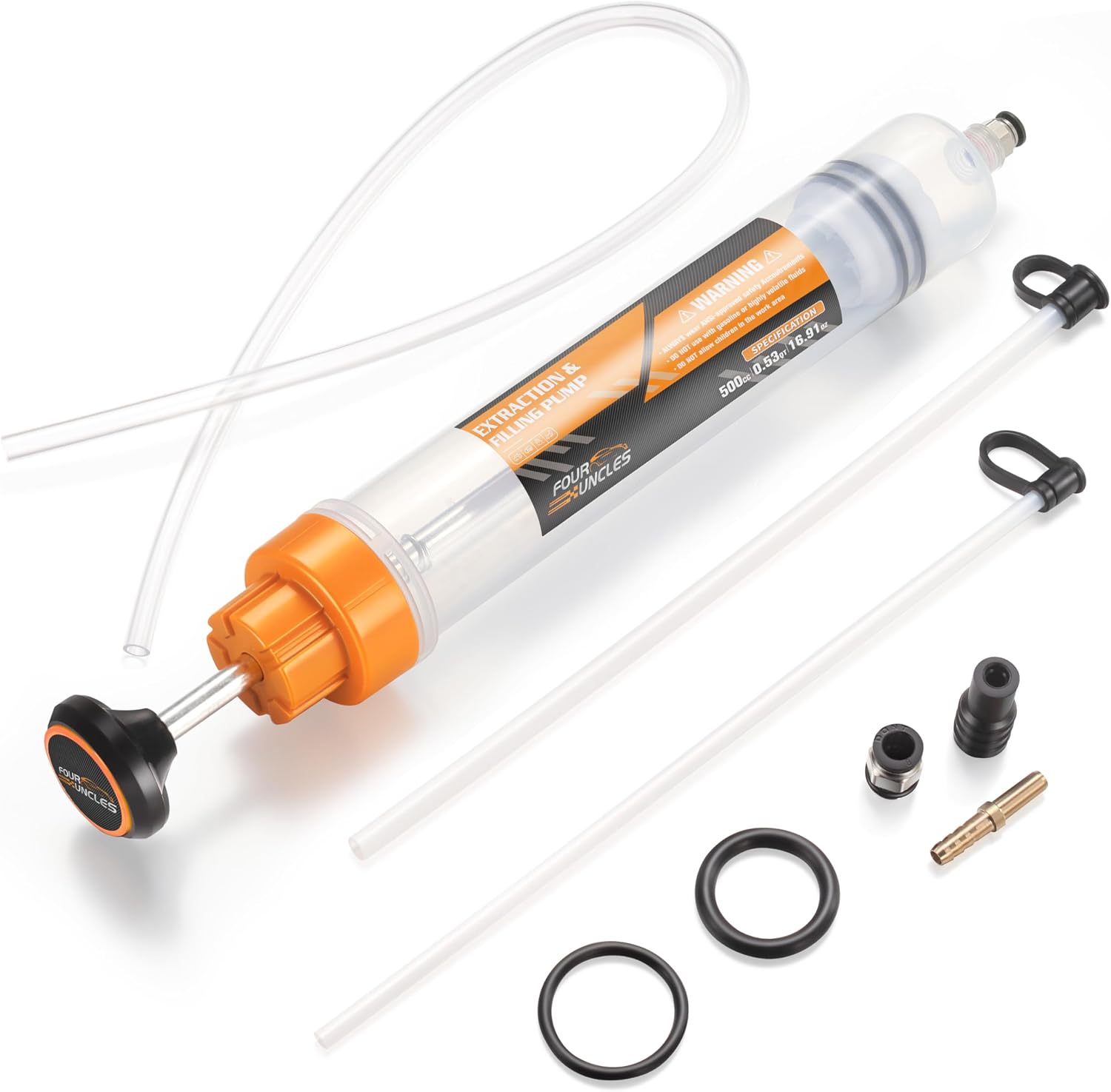 FOUR UNCLES Fluid Transfer Syringe for Automotive Oil Service 500cc