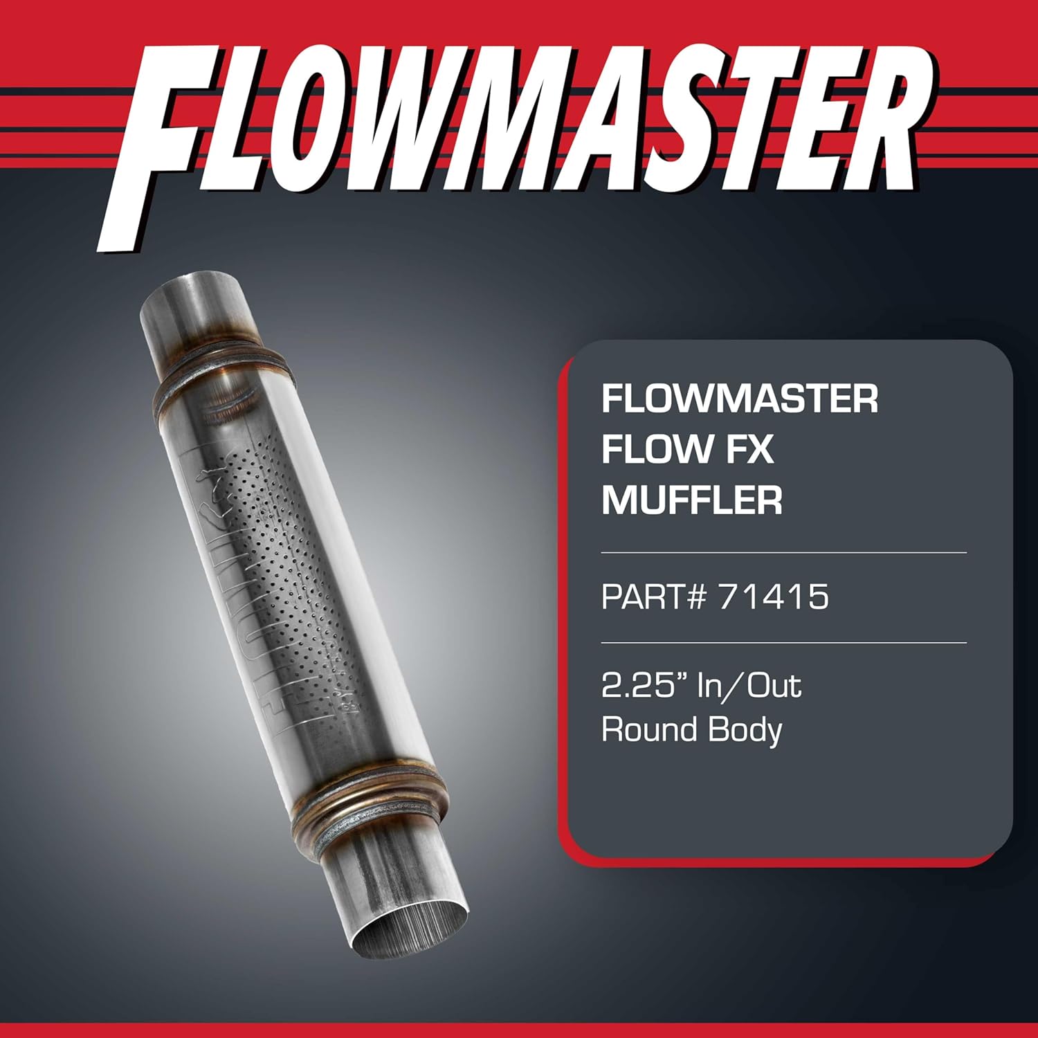 Flowmaster Flow FX Chambered Muffler – 2.25" Center In / 2.25" Center Out