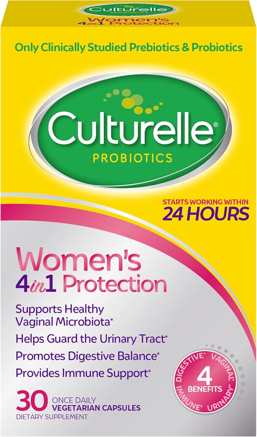 Culturelle Probiotics for Women with Prebiotics, 4-in-1 Benefits, 30 Count