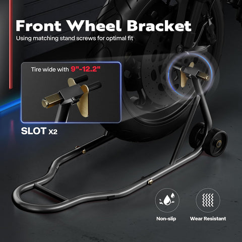 SPECSTAR Universal Motorcycle Stands 882 Lbs Capacity,Black