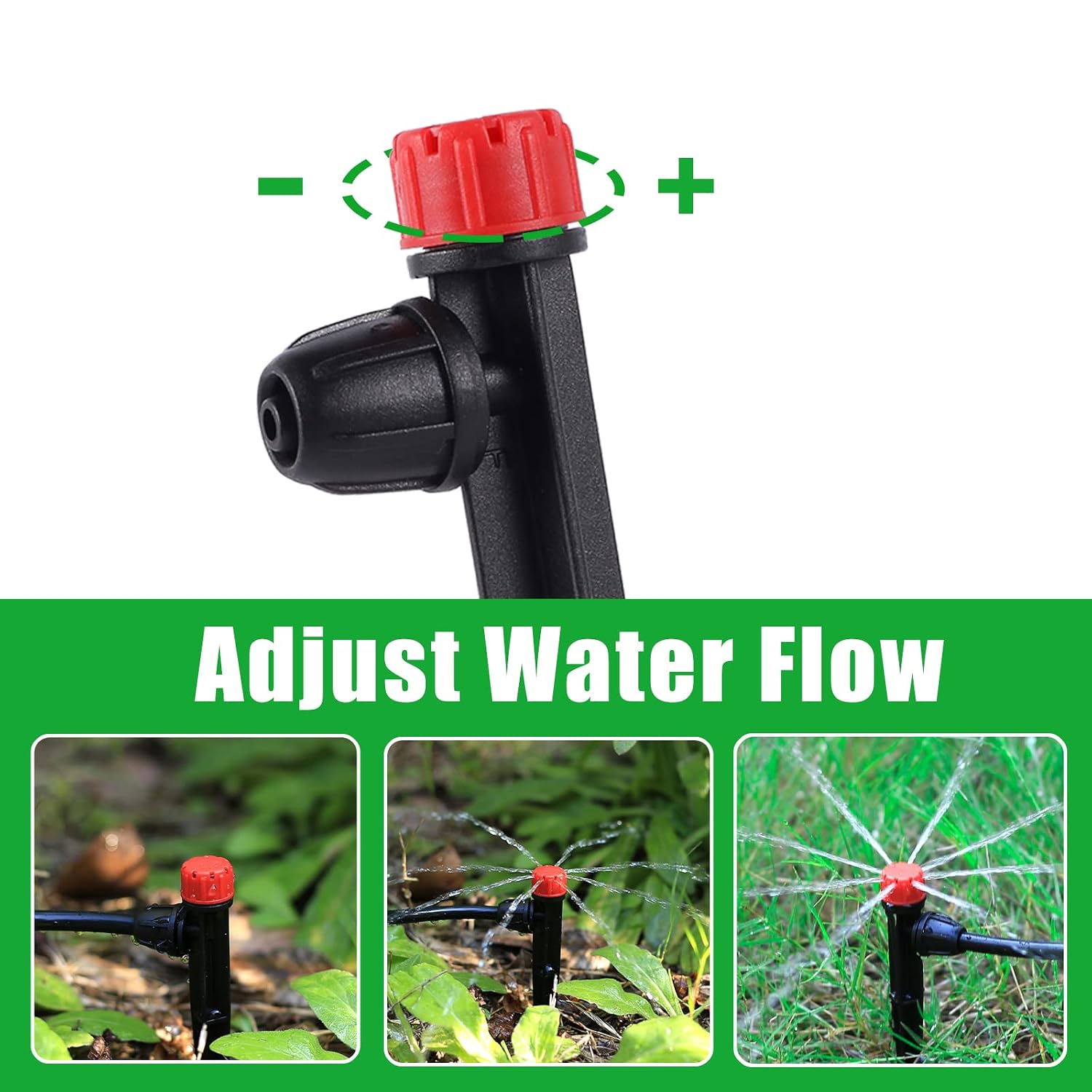 25 Pcs 360° Adjustable Drip Irrigation Spray Emitters