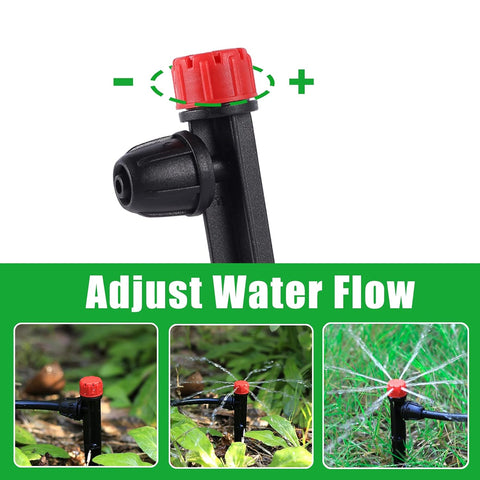 25 Pcs 360° Adjustable Drip Irrigation Spray Emitters