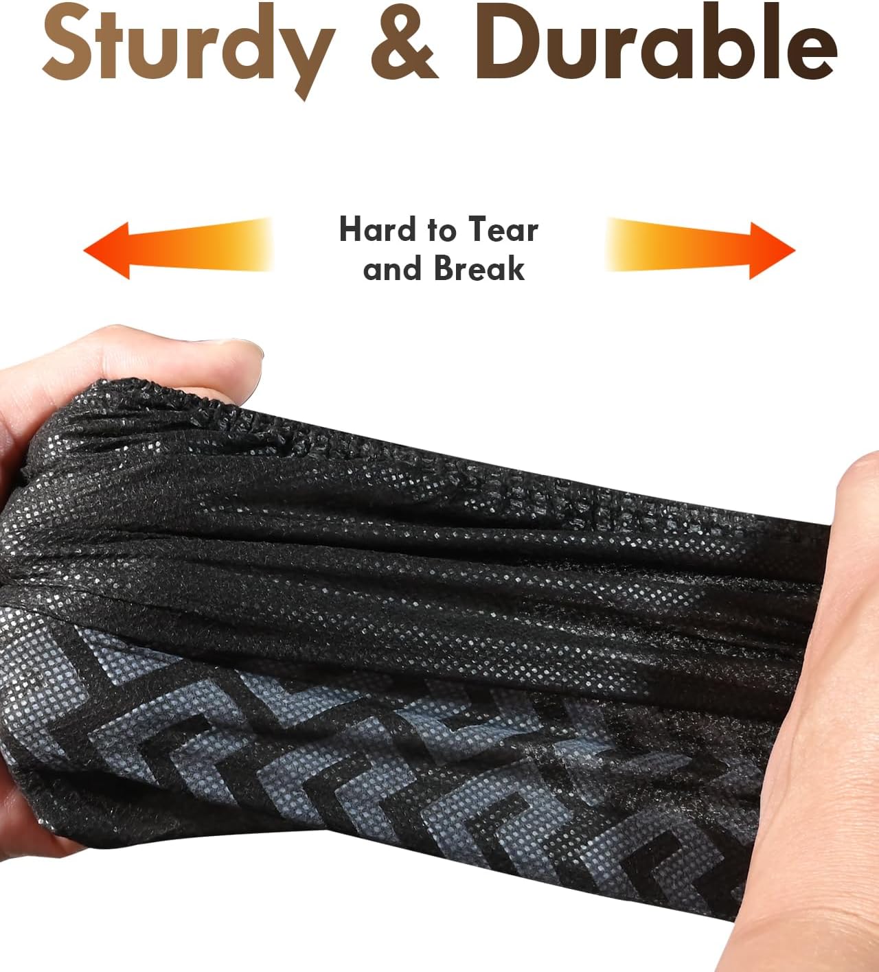 Shoe Covers Disposable Non-Slip - Black Shoe Covers for Indoors,50Pcs Booties for Shoe cover,Fits Up To 11 US Men and 13 US Women Size,Non-Woven Fabric