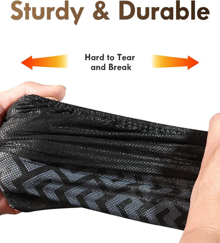 Shoe Covers Disposable Non-Slip - Black Shoe Covers for Indoors,50Pcs Booties for Shoe cover,Fits Up To 11 US Men and 13 US Women Size,Non-Woven Fabric