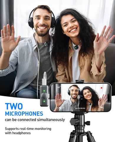 Magnetic Wireless Microphone for iPhone: Smart Noise Reduction