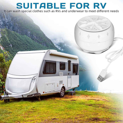 SHINEOFI Portable Mini Turbo Washing Machine with USB Ultrasonic Cleaning, Compact Automatic Washer for Rv Travel, Home and Business Use, Lightweight and Portable Laundry Appliance
