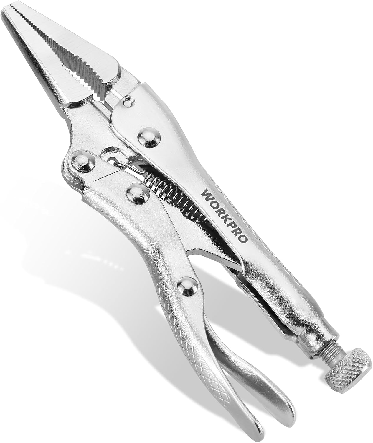WORKPRO 4-1/2 inch Mini Long Nose Locking Pliers