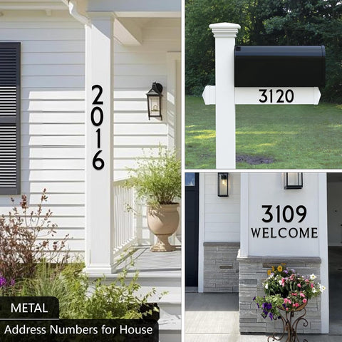 6 Inch Metal House Numbers and Letters, Black Modern Address Signs, Outdoor Mailbox Numbers With Nail kit, for Houses, hotels, apartments, streets (Letter O)