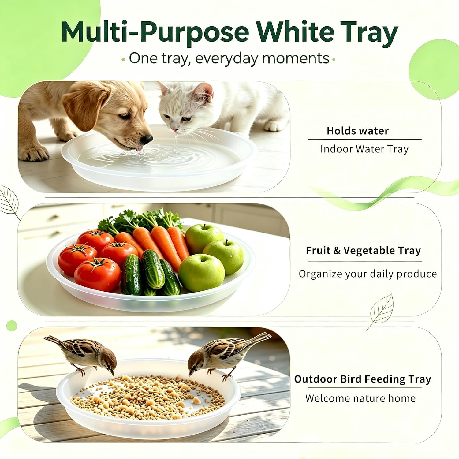 TITE Plant Saucer Heavy Large Planter Durable Thicker Plastic Plant Trays for Indoors and Outdoor,Plant Saucer Drip Trays (Transparent, 14 inch)