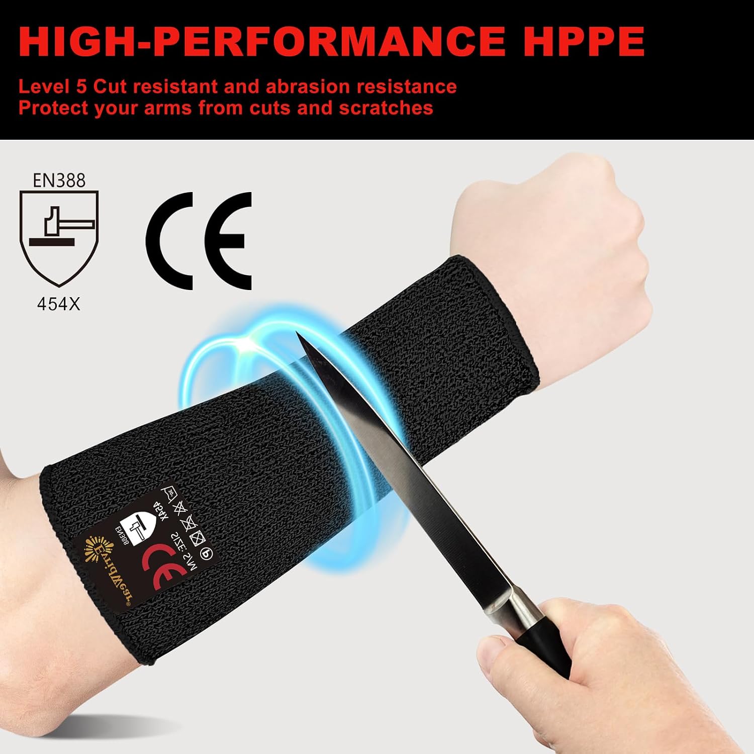 Evridwear Arm Protectors for Thin Skin and Bruising Cut Resistant Arm Sleeves Arm Guards Protective Sleeves for Men Women