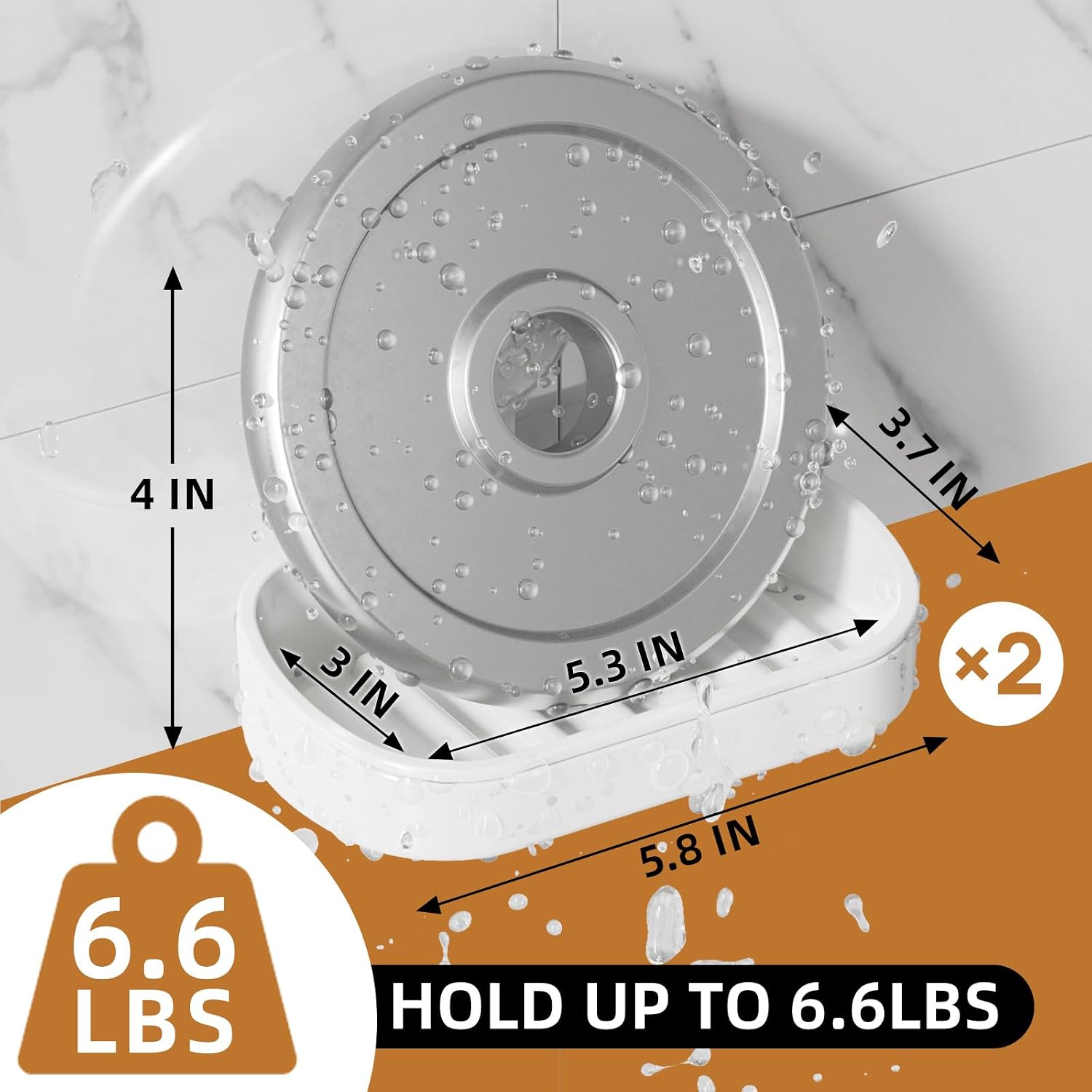 LEVERLOC Soap Holder, Soap Dish for Shower, Suction Cup Bar Soap Holder