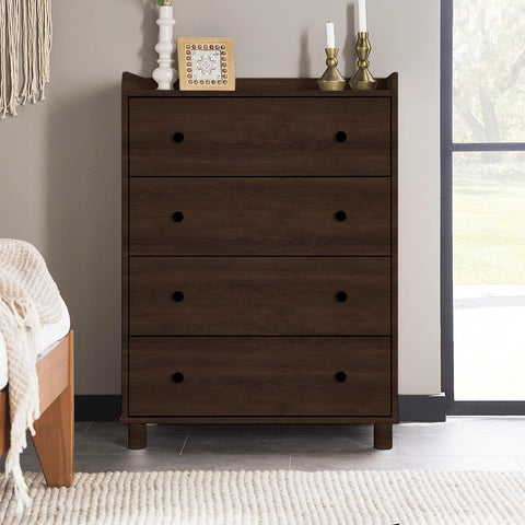 Wood Contact Paper Peel and Stick Dark Brown Walnut Wood Grain Wallpaper