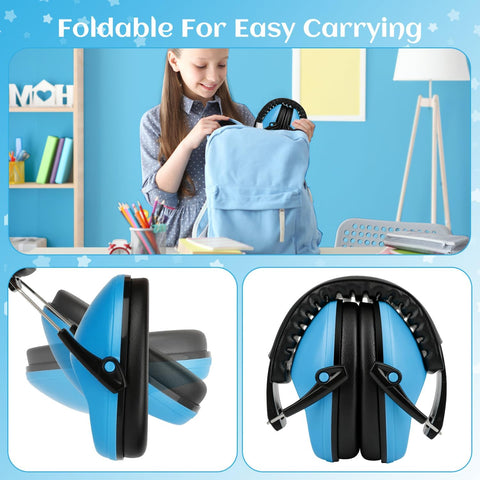 Floriogra 2 Pack Noise Canceling Headphones for Kids, Kids Ear Protection Earmuffs for Autism, Toddler, Children, Noise Cancelling Sound Proof Earmuffs/Headphones for Concerts, Air Shows, Fireworks