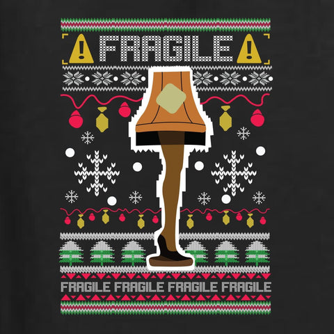 Fragile Leg Lamp Ugly Christmas Sweater Unisex Crewneck Graphic Sweatshirt