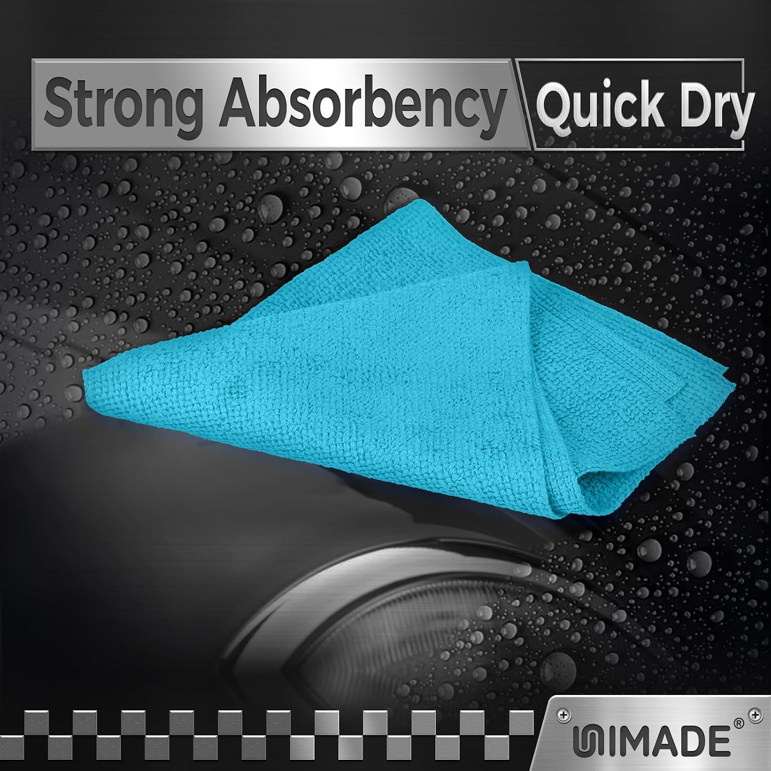 UNIMADE Microfiber Cleaning Cloth, 200PK Reusable Shop Rags Bulk
