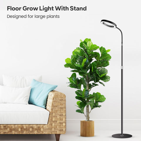 Garpsen Grow Lights for Indoor Plants, Full Spectrum with Stand, 80 LEDs