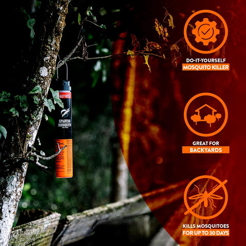 Spartan Mosquito Pro Tech - 1 Acre Pack 4 Tubes | Outdoor Mosquito Repellent for Yard, Patio & Home | Natural Insect Killer & Bug Control Barrier