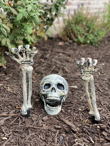 AISENO Realistic Skeleton Stakes Halloween Decorations for Lawn Stakes Garden Halloween Skeleton Decoration Outdoor
