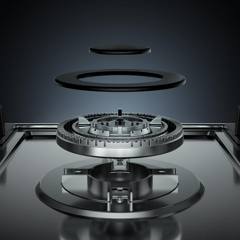 30 inch Gas Cooktop with 5 Sealed Burners, Stainless Steel Drop-in Stove Top, Dishwasher Safe Cast Iron Grates, NG/LPG Convertible, 38K BTU