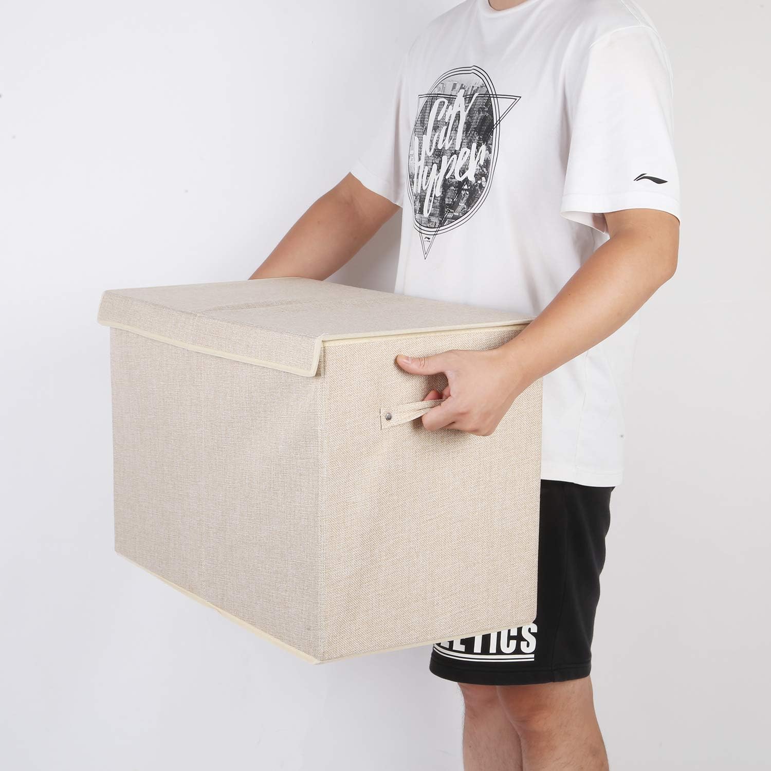 Large Toy Box Chest Storage with Flip-Top Lid, Kids Toy Storage Bin Boxes