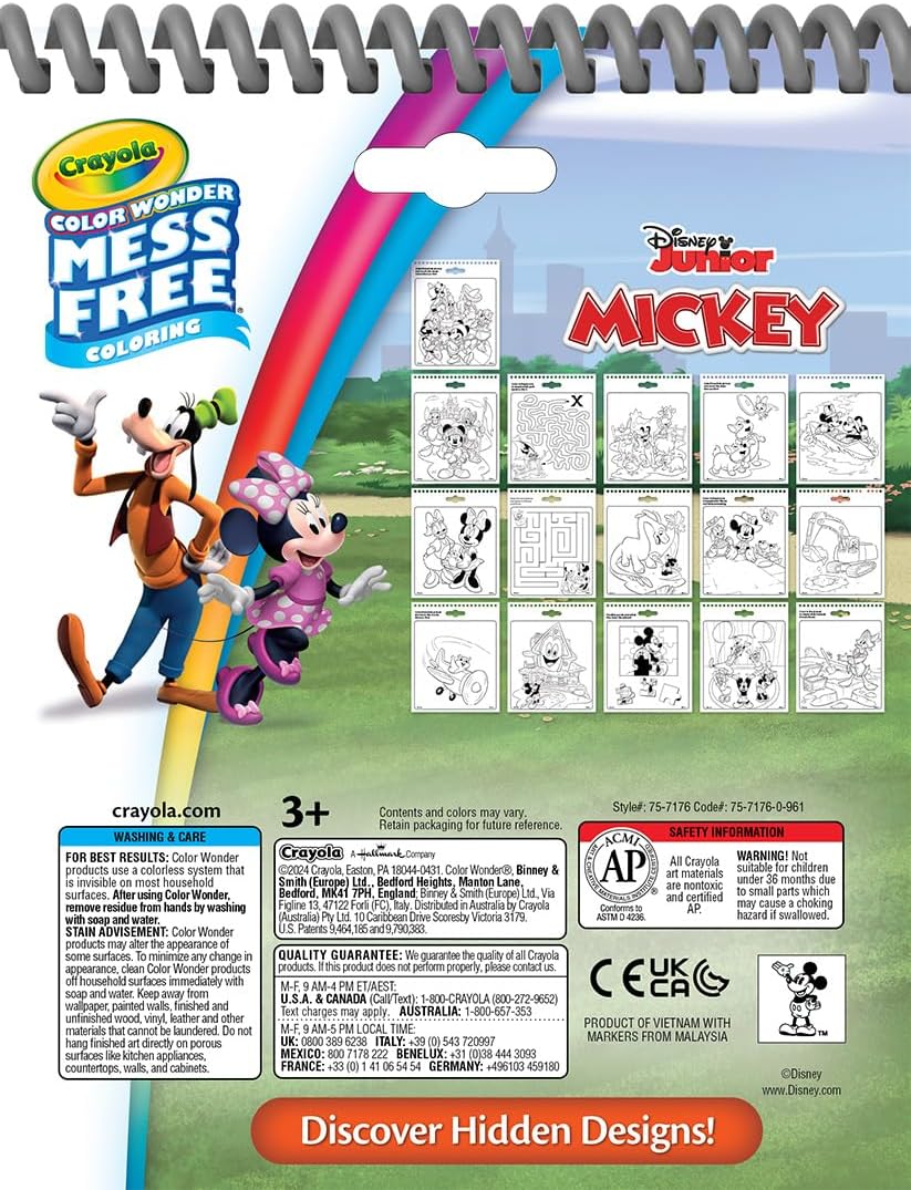 Crayola Disney Color Wonder Bundle (3 Pack), Toddler Mess Free Activity Pads & Markers, Disney Coloring Toys, Gift, 3+