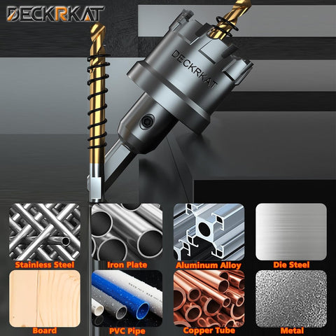 2-Pack 1-1/2" TCT Hole Saws for Hard Metal, Heavy Duty 38mm Tungsten Carbide Tipped Hole Cutters Set with Spring-Loaded Pilot Drill Bits for Stainless Steel, Metal, Iron, and Plastic