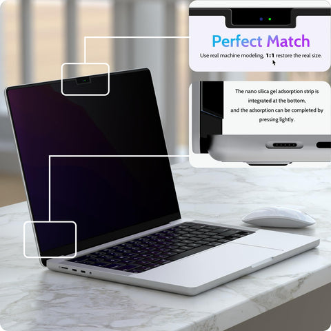 Peslv Magnetic Privacy Screen Compatible With MacBook Air 15 Inch (2023-2024, M2 M3 Chip) - A2941 A3114, 15inch Removable Matte Anti Blue Light Glare Filter for Mac Air 15.3" Laptop