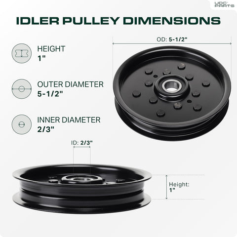 UDC Parts AUC16698 Idler Pulley Replacement for John Deere 48 Inch AM121602